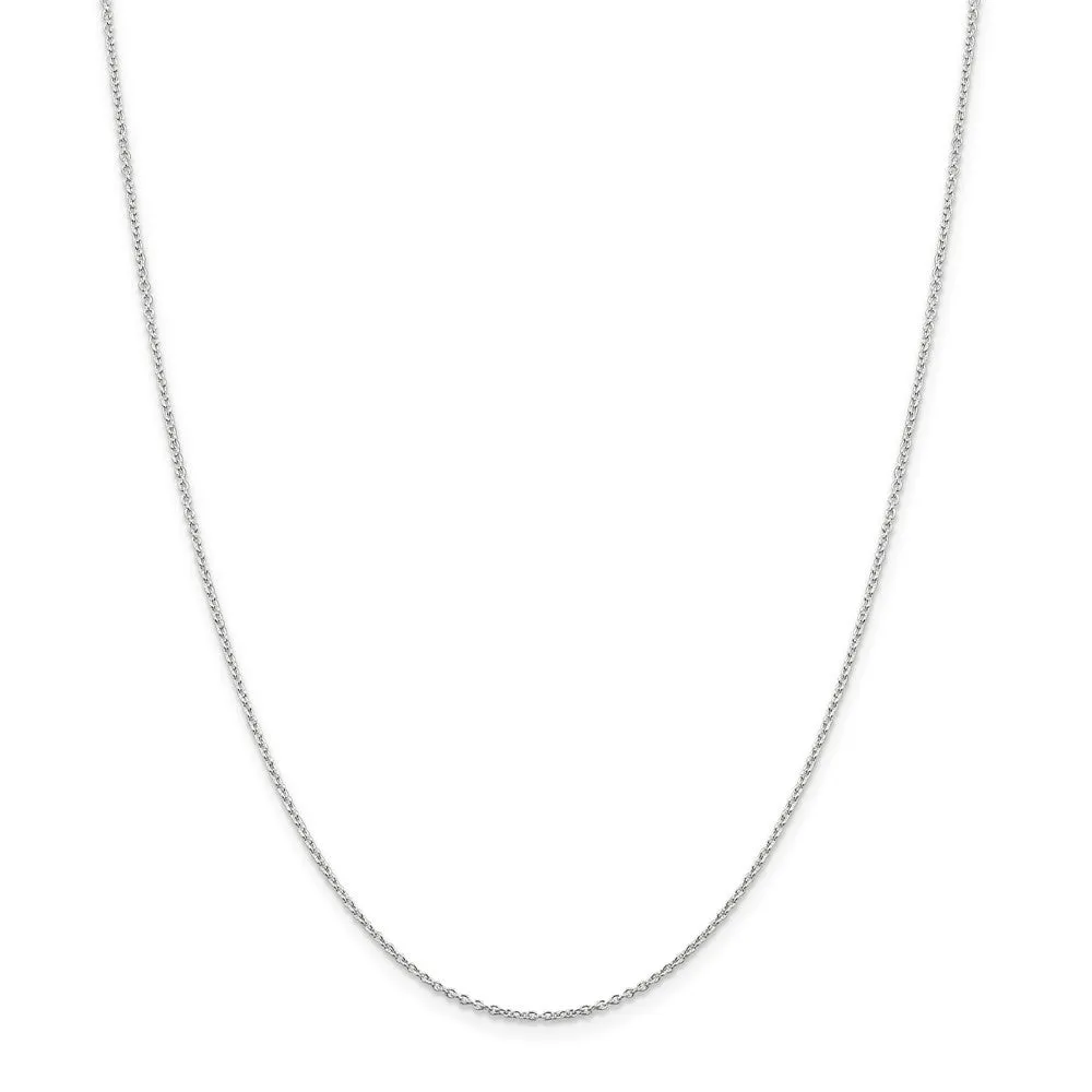 1.25mm, Sterling Silver Classic Solid Cable Chain Anklet