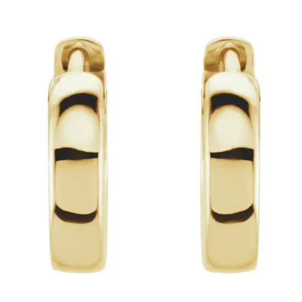 14k Gold 11.5 mm Hinged Huggie Hoop Earrings