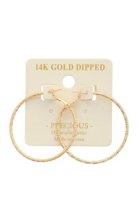 14K Gold Dipped Coiled Hoop Earrings