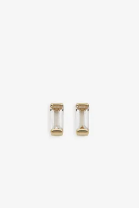 14k Gold Firenze Baguette Micro Studs