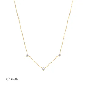 14k Gold Florence White Topaz Necklace