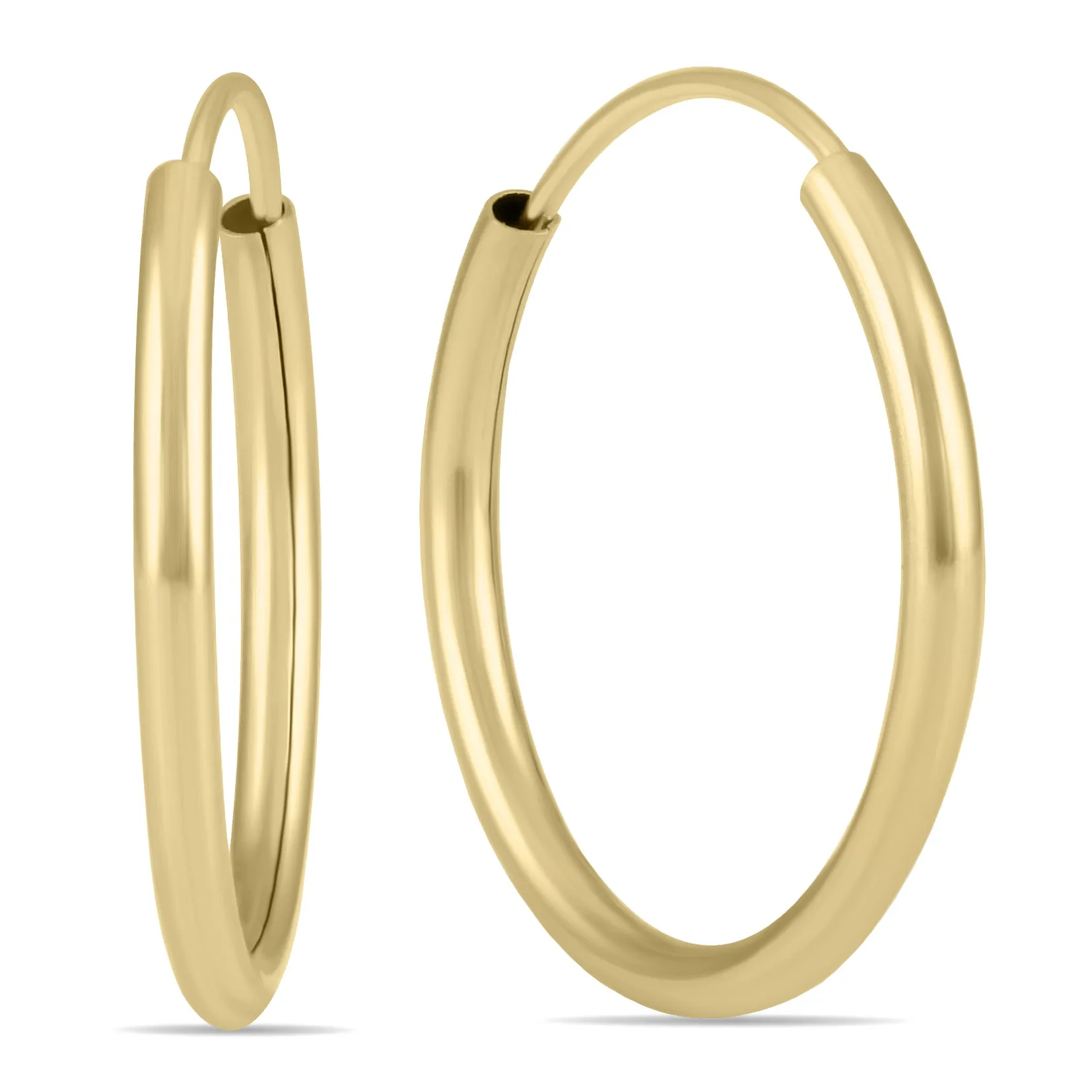 16Mm Endless Hoop Earring 14K Yellow Gold