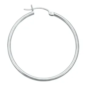 1.8 Grams, Plain White Gold Hoops (2mm x 20)