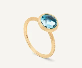 18K Yellow Gold Small Gemstone Ring