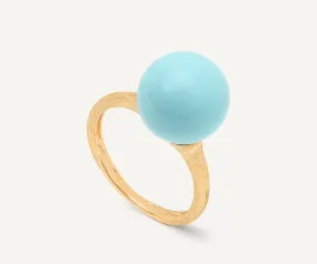 18K Yellow Gold Turquoise Ring