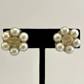 1960s Japan Flower Shaped Bead Earrings