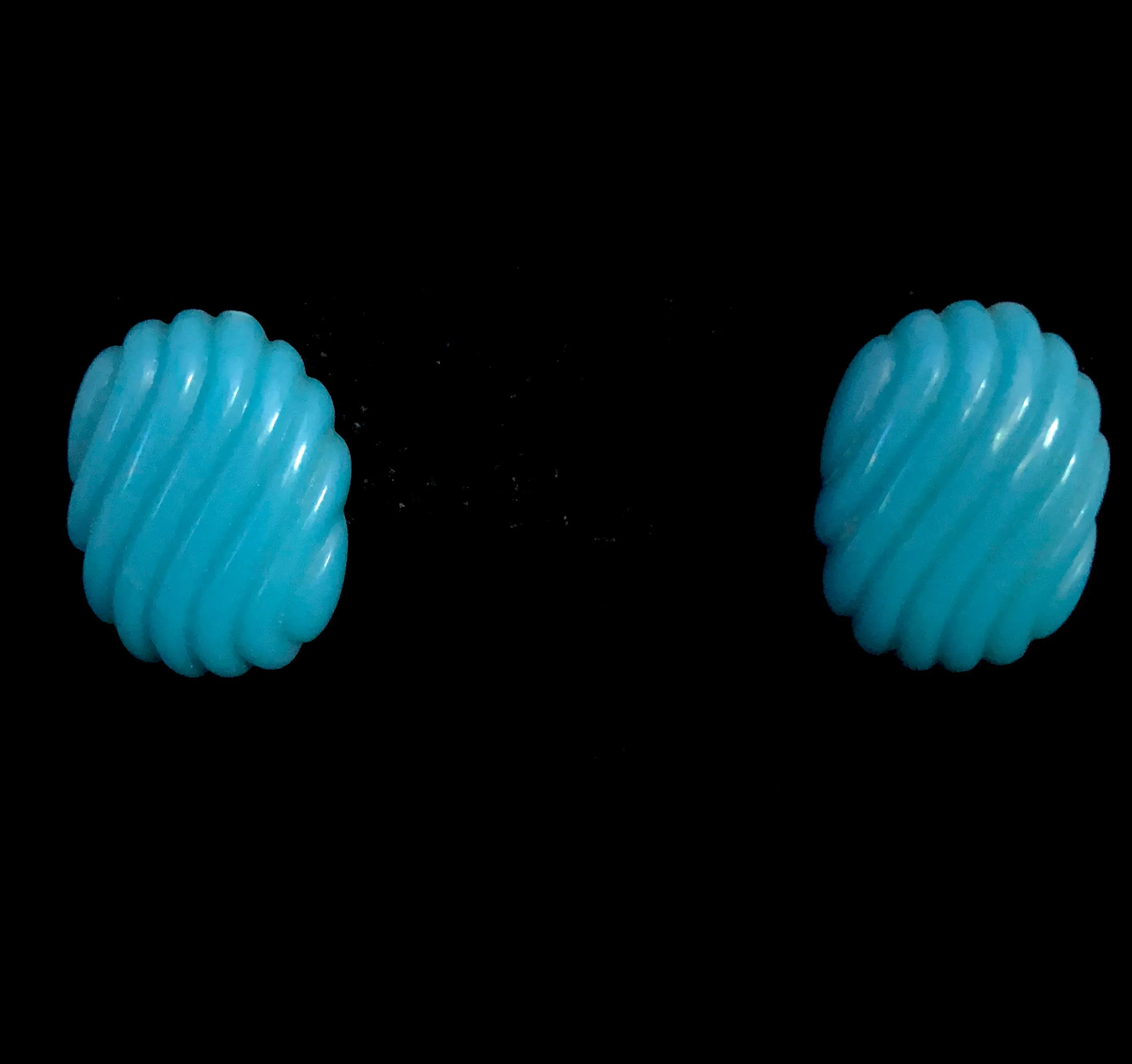 1987 Avon Color Shapes Earrings-  Turquoise