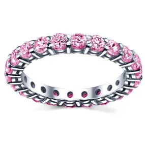 2.00 cttw Pink Sapphire Eternity Ring