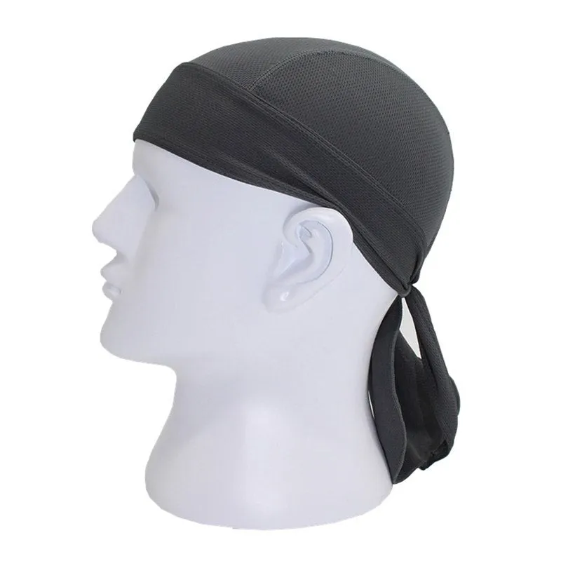 4Colors Men Summer Quick Dry Pure Cycling Cap Running Riding Hood Headband Head Scarf Bandana Headscarf Pirate Hat