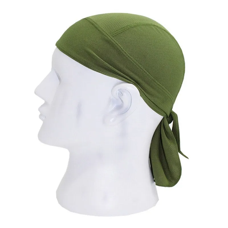 4Colors Men Summer Quick Dry Pure Cycling Cap Running Riding Hood Headband Head Scarf Bandana Headscarf Pirate Hat