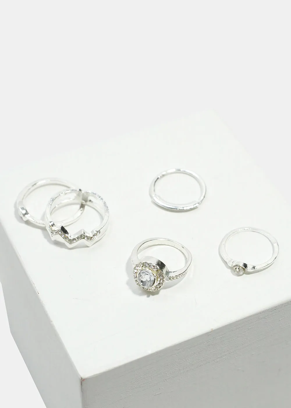 5-Piece Gemstone Toe Rings