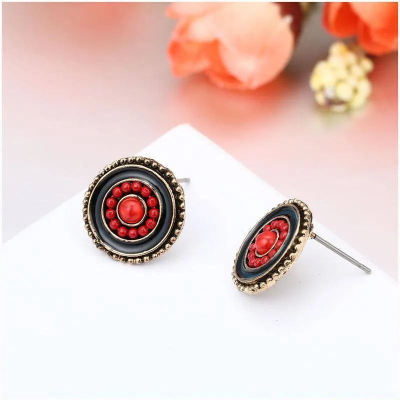 6 Pairs / Set Vintage Bohemian Stud Earrings