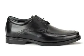 6866 - Comflex Men's Dress Black Comfort Lace Shoe With Removable Insole Apron Toe Bike Toe Rubber Sole