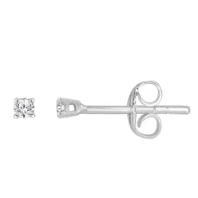 9ct White Gold 0.10 Carat Diamond Stud