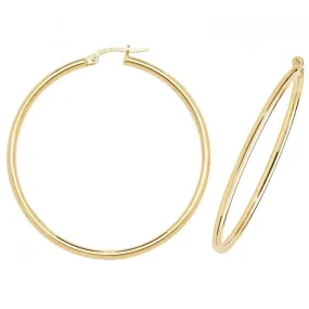 9ct Yellow Gold 30mm Hoop Earrings ER500