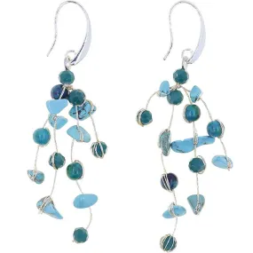 Akha Floating Earrings in Turquoise