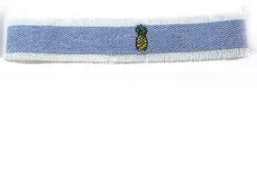 Aloha Pineapple Chambray Choker