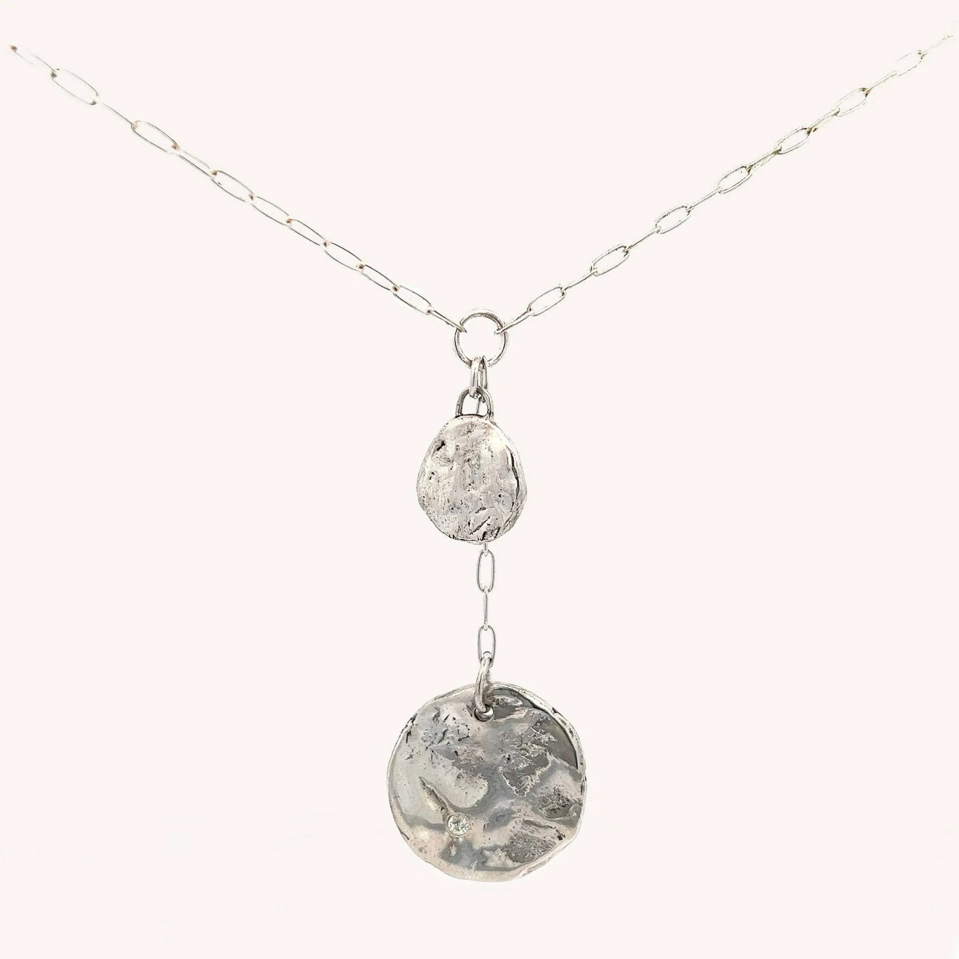 andromeda sterling silver lariat necklace