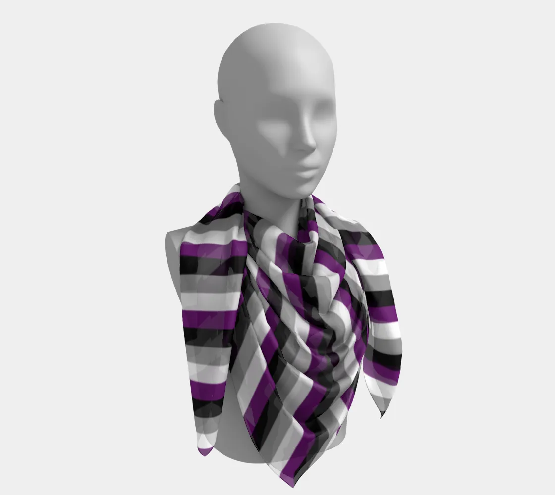 Asexual Stripes - Square Scarf