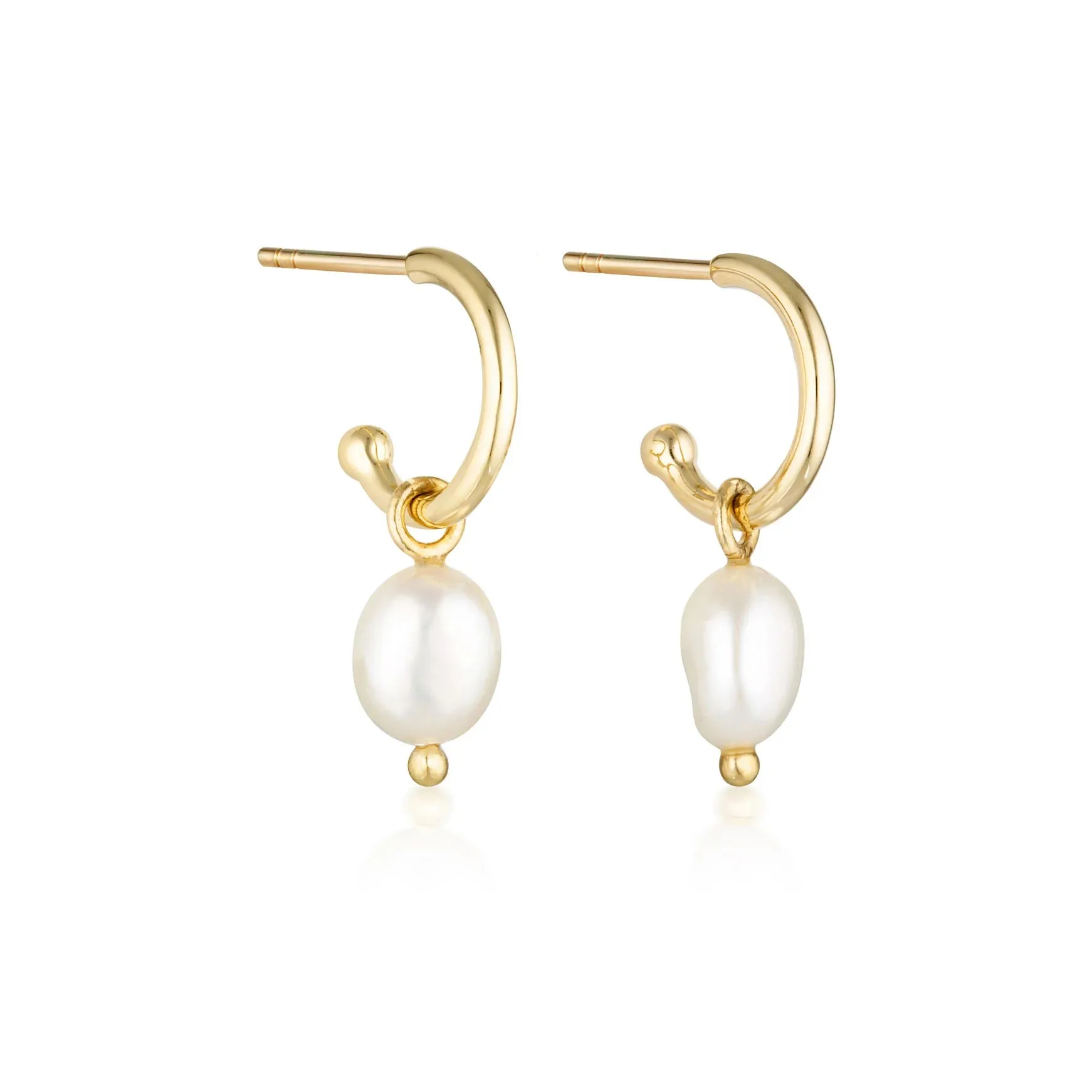 Baroque Pearl Core Hoop Earring