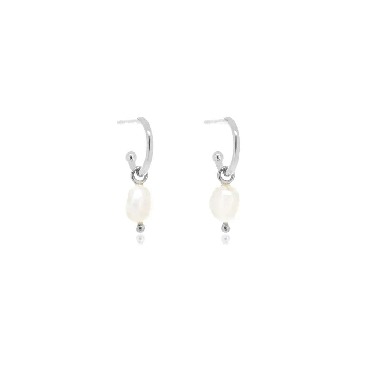 Baroque Pearl Core Hoop Earring