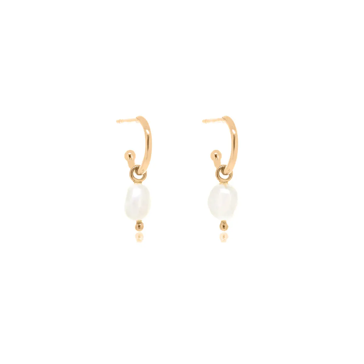 Baroque Pearl Core Hoop Earring