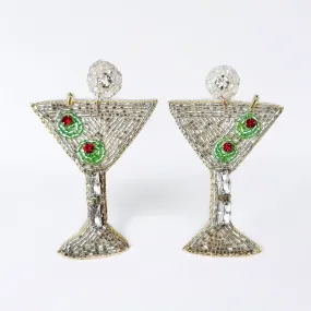 Beaded Martini Earrings