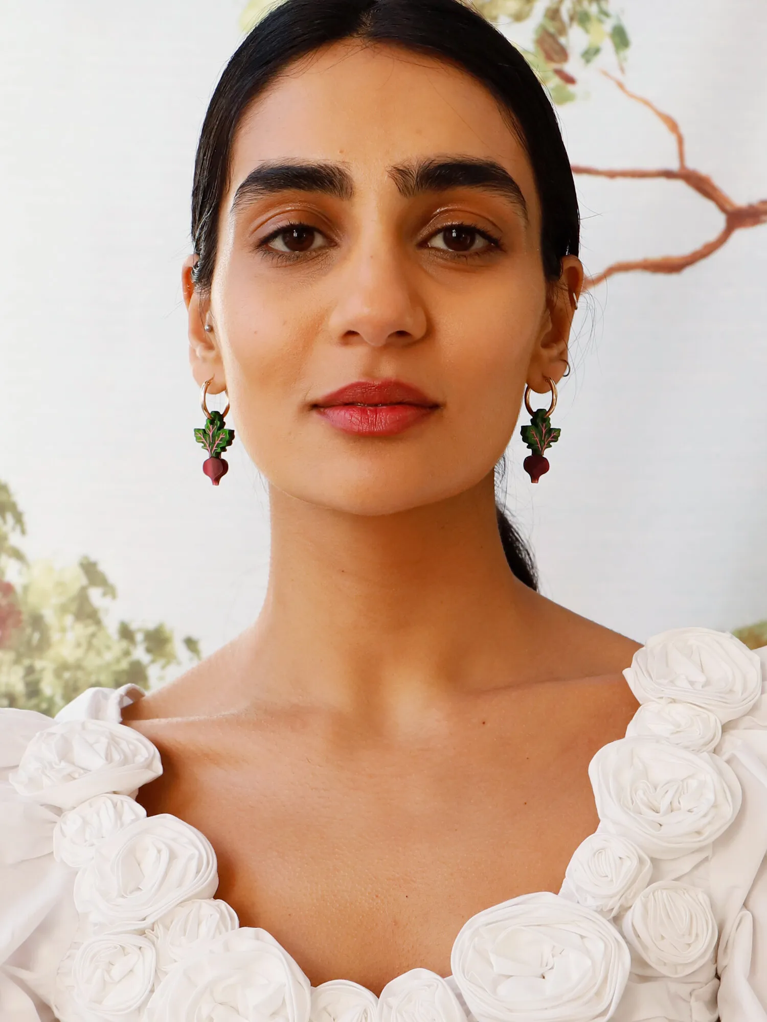 Beetroot Hoop Earrings