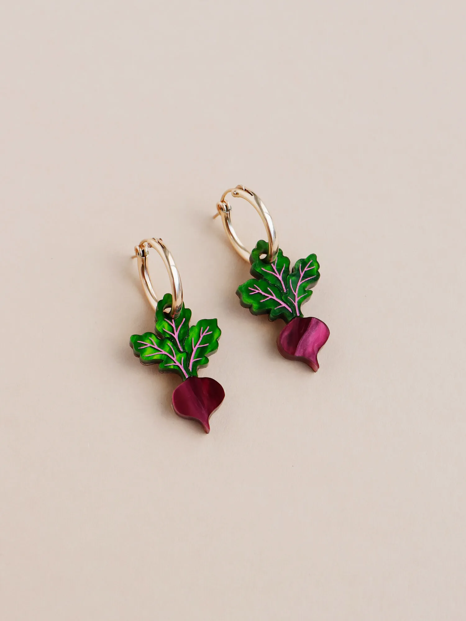 Beetroot Hoop Earrings