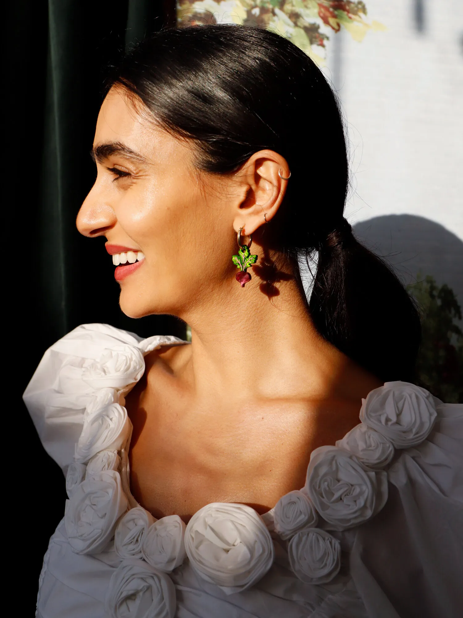 Beetroot Hoop Earrings