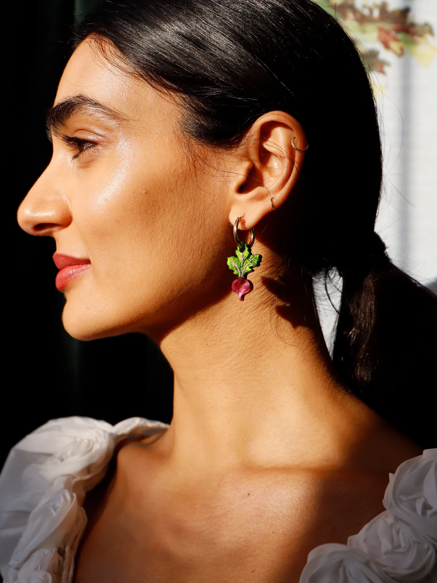 Beetroot Hoop Earrings