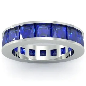 Blue Sapphire Birth Stone Eternity Band