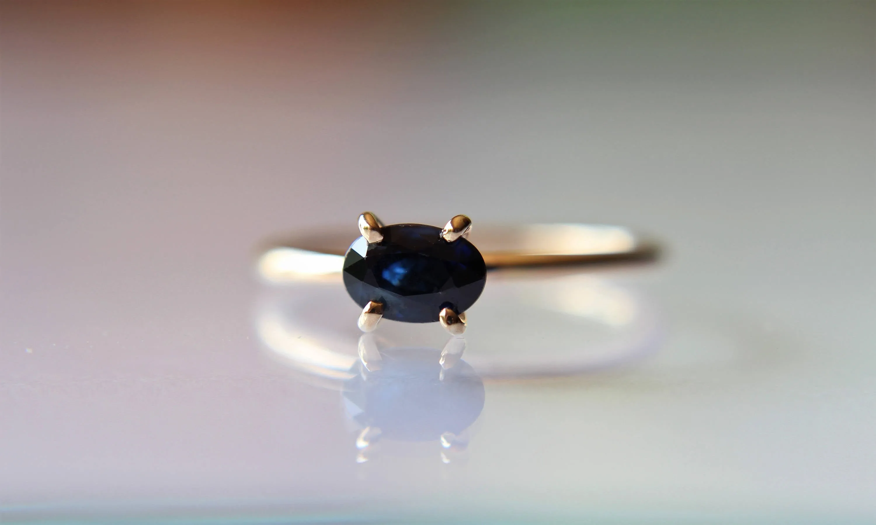 Blue Sapphire Ring, Gold Sapphire Ring, Sapphire, September Birthstone, Sapphire Jewelry, Genuine Sapphire, Engagament Ring, Anniversary