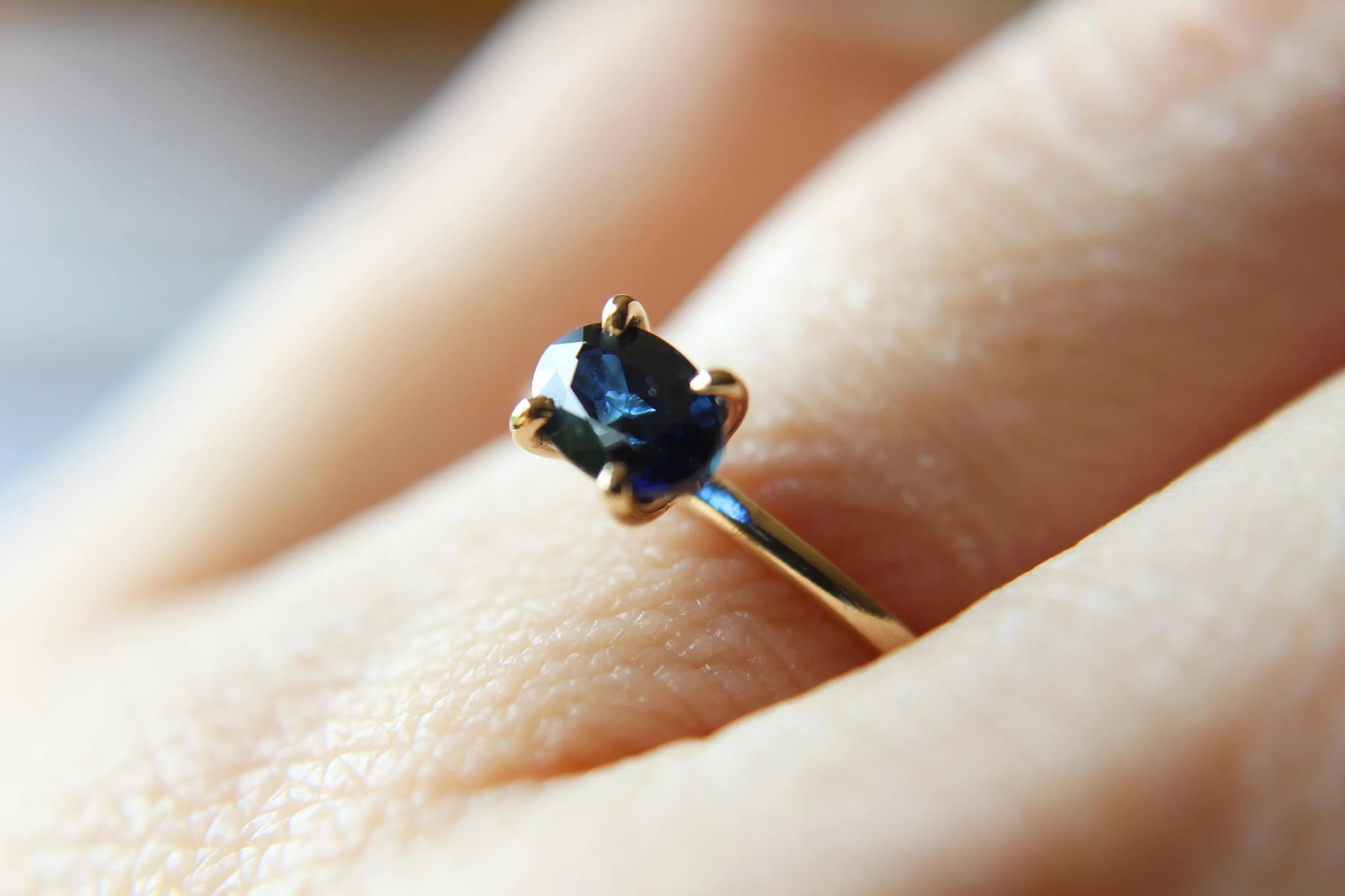 Blue Sapphire Ring, Gold Sapphire Ring, Sapphire, September Birthstone, Sapphire Jewelry, Genuine Sapphire, Engagament Ring, Anniversary