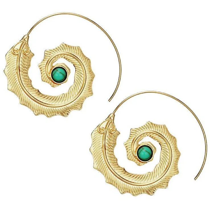 Bohemian Flower Round Drop Earrings