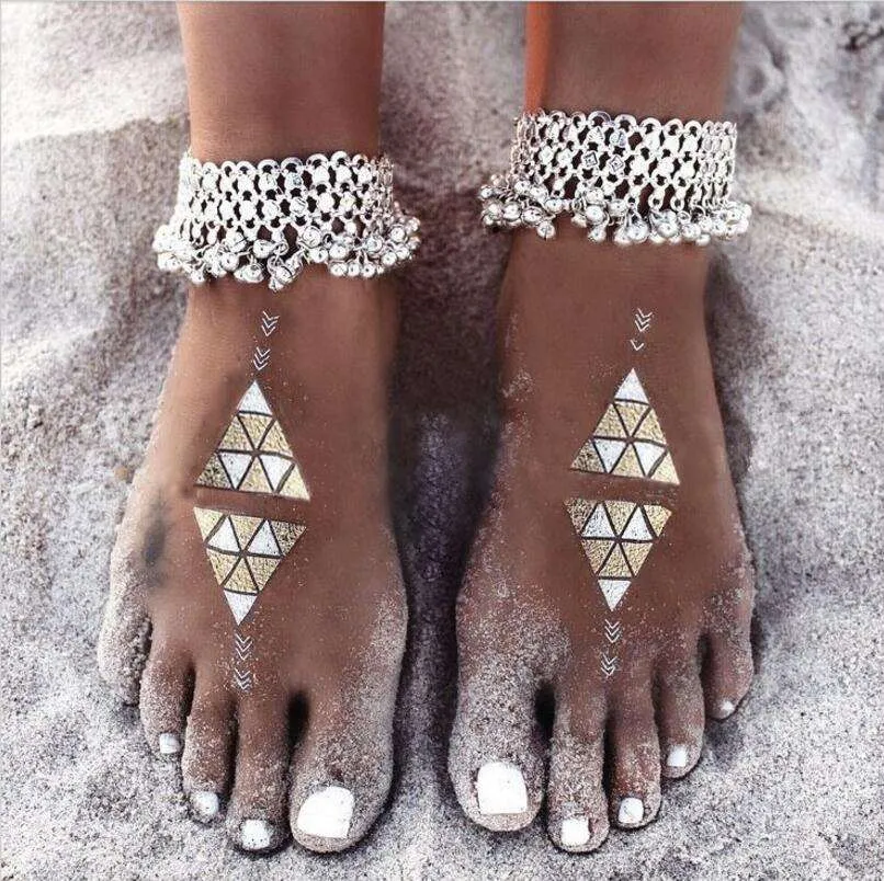 Bohemian Silver Anklet