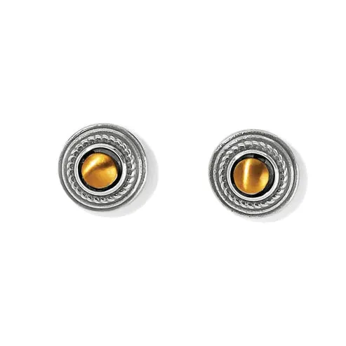 Brighton | Ferrara Monete Stud Earrings in Silver and Gold Tone