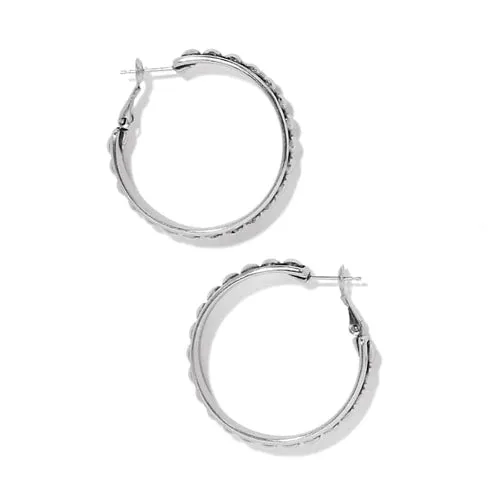 Brighton | Pretty Tough Stud Large Hoop in Silver Tone