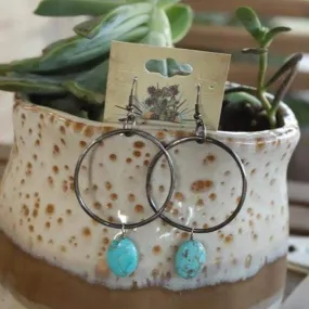 Caribou Blue Hoop Earrings