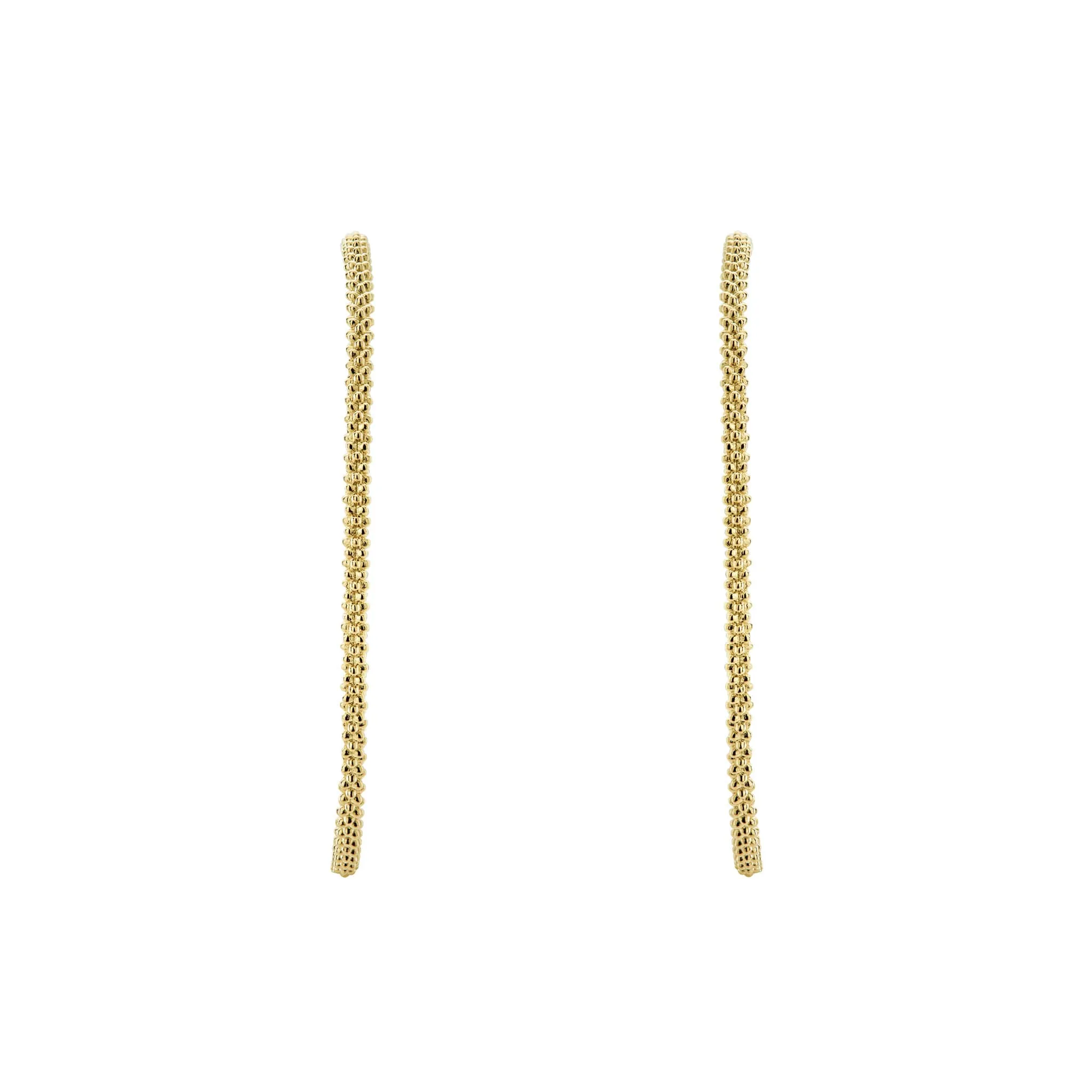 Caviar Gold Large 18K Gold Caviar Hoop Earrings