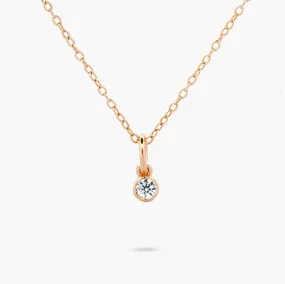 Celebration Bezel Set Necklace - White Topaz