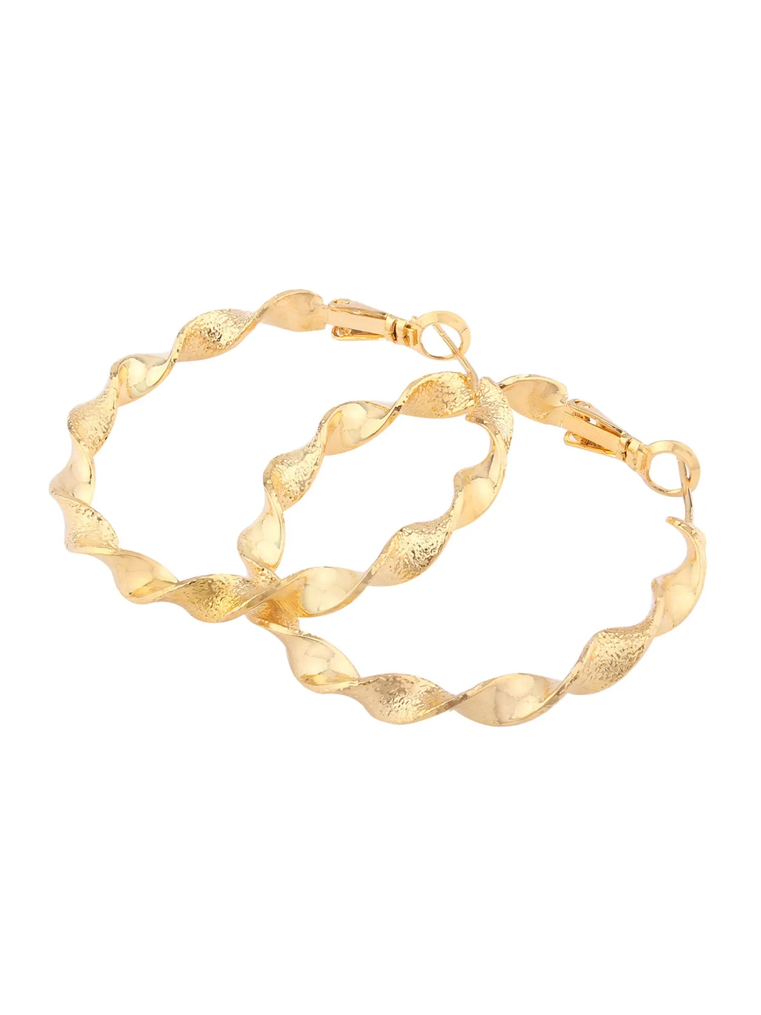 'Charlotte' Hemp Wreath Gold Hoop Earrings