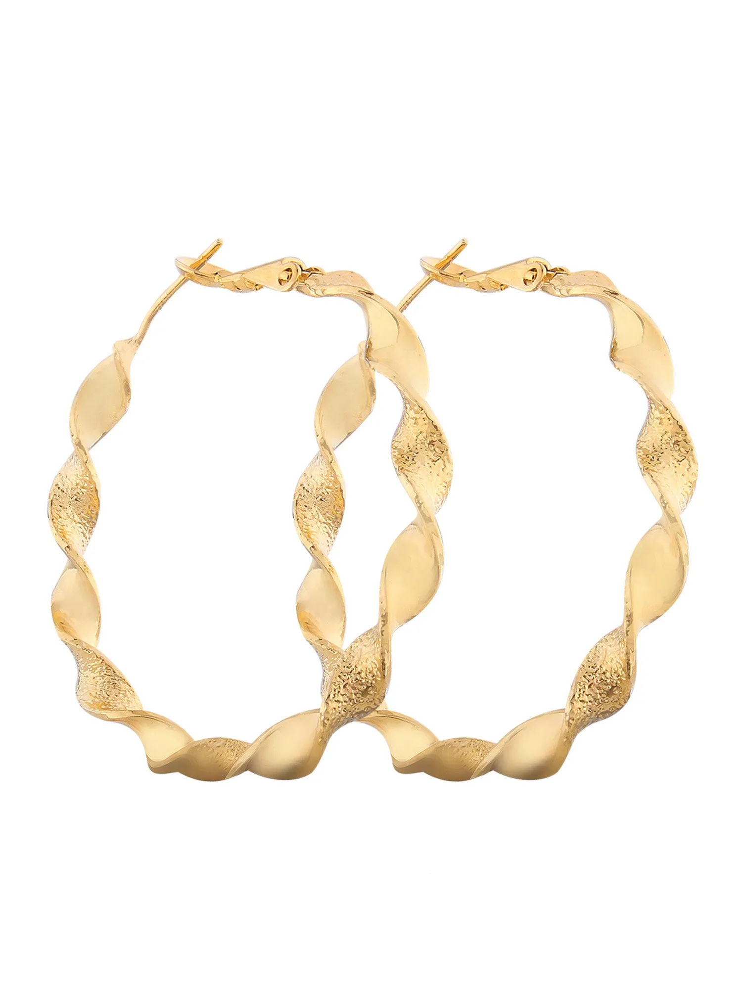 'Charlotte' Hemp Wreath Gold Hoop Earrings