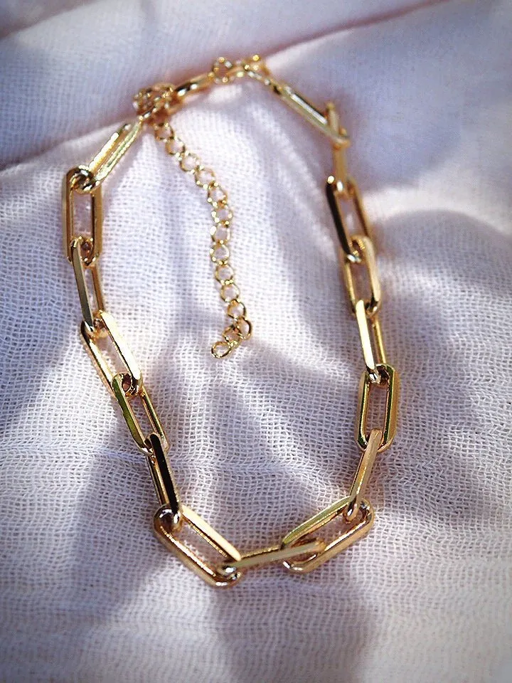 Chunky Gold Paperclip Chain Anklet - Hie