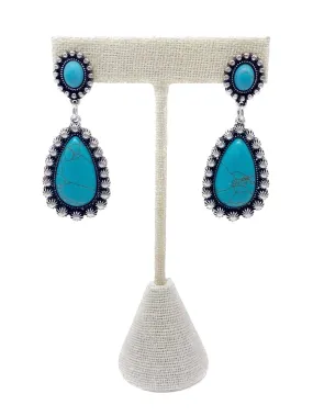 Clara Turquoise Teardrop Earrings