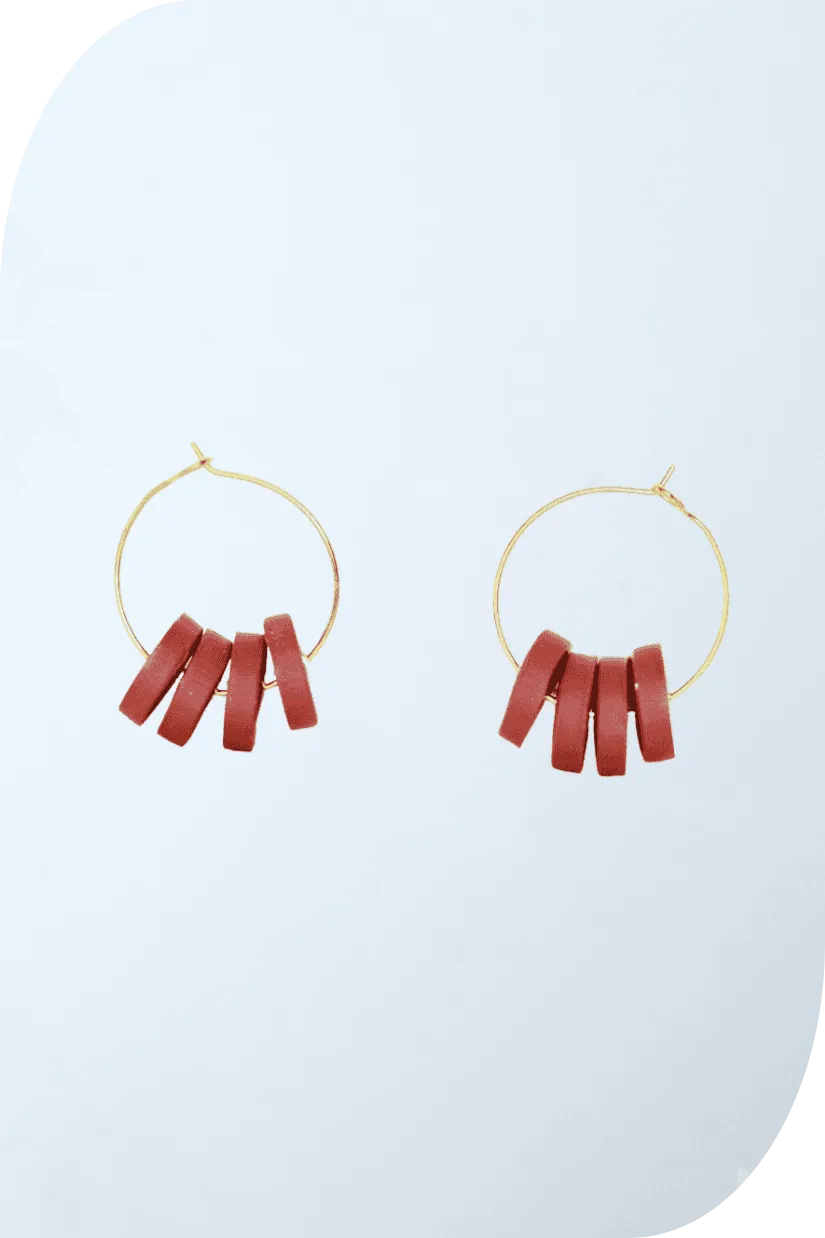 Clayton Bead Hoop Earrings