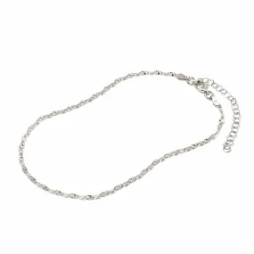 Confetti Diamond-Cut Chain Anklet