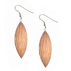 Copper Bark Leaf Drop Earrings