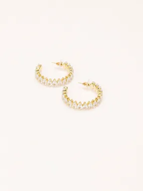 Crystal C-Hoop Earrings