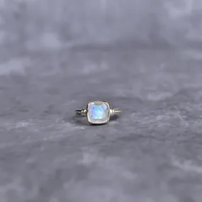 Cushion Charm - Moonstone Ring